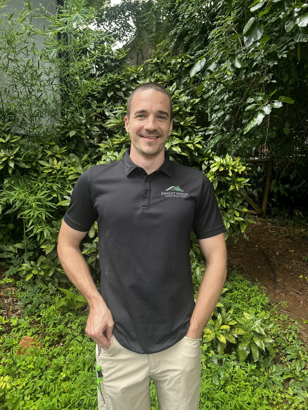 Portrait of Sam Ridge, owner of Bright Ridge Construction, in Wake Forest, NC